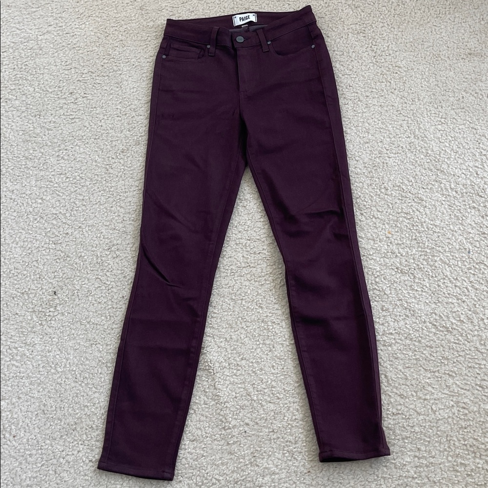 Paige Hoxton ankle jeans Black Cherry size 25